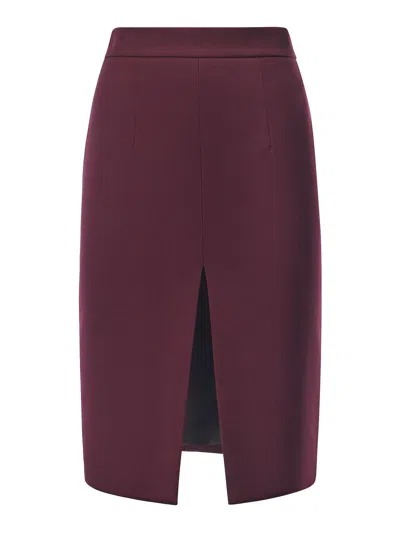 Nineminutes Flannel Pencil Skirt In Red