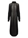 Nineminutes Kim High-neck Wide-sleeve Maxi Dress In Black