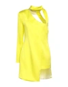 Nineminutes Mini Abito In Raso Woman Mini Dress Yellow Size 4 Polyester, Elastane In Yellow