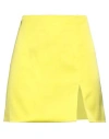 Nineminutes Mini Gonna Raso Woman Mini Skirt Lime Green Size 8 Polyester, Elastane