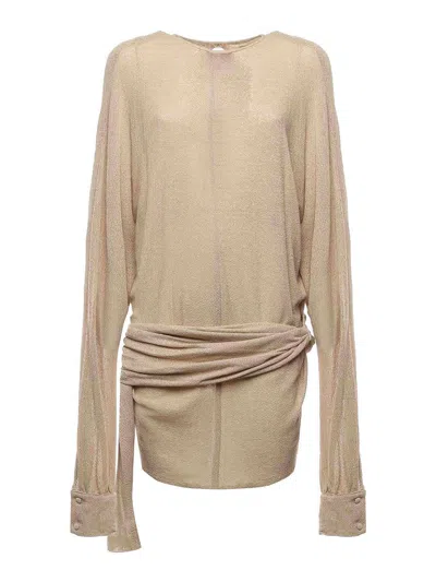 Nineminutes Steffi Knitted Dress In Sand