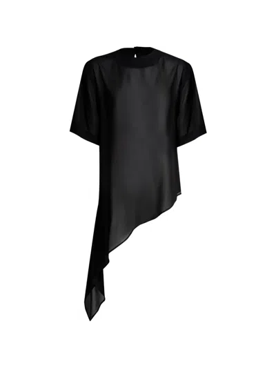 Nineminutes The Amber Asymmetric Top In Black