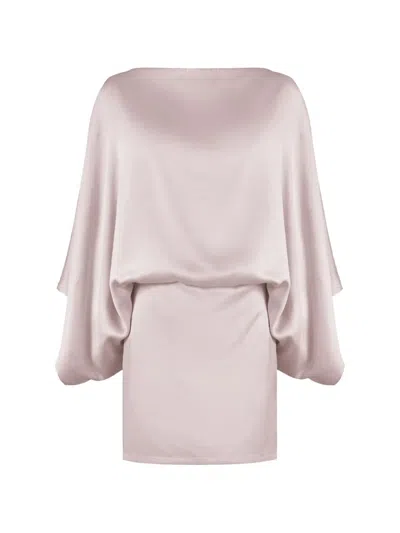 Nineminutes The Macha Draped-back Mini Dress In Pink