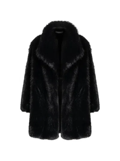 Nineminutes The Marylin 25 Faux-fur Coat In Black