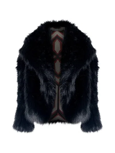 Nineminutes The Marylin 25 Faux-fur Coat In Blue