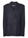 Nineminutes The Revolver Striped Blazer In Blue