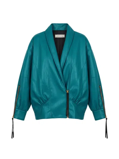 Nineminutes The Virgo Cropped Jacket In Blue