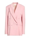 Nineminutes Woman Blazer Pink Size 6 Polyester, Viscose, Elastane In Pink