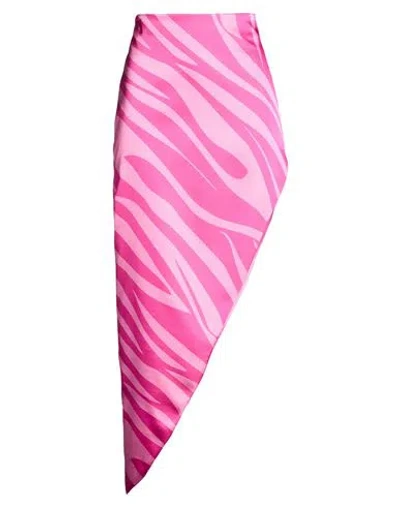 Nineminutes Woman Maxi Skirt Pink Size 6 Polyester, Elastane In Multi