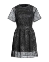 Nineminutes Woman Mini Dress Black Size 3 Polyester, Cotton In Black