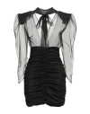 Nineminutes Woman Mini Dress Black Size 4 Pes, Polyester, Viscose, Elastane In Black