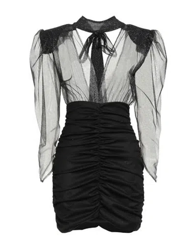 Nineminutes Woman Mini Dress Black Size 4 Pes, Polyester, Viscose, Elastane