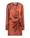 Nineminutes Woman Mini Dress Rust Size 2 Polyester, Elastane In Red