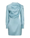 Nineminutes Woman Mini Dress Sky Blue Size 8 Polyester, Elastane In Blue