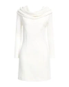 Nineminutes Woman Mini Dress White Size 6 Viscose, Polyamide, Polyester In Gold