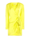 Nineminutes Woman Mini Dress Yellow Size 6 Polyester, Elastane