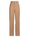 Nineminutes Woman Pants Camel Size 8 Polyester, Wool, Elastane In Neutral