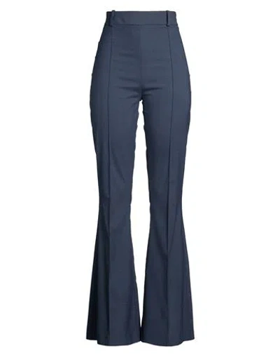 Nineminutes Woman Pants Slate Blue Size 8 Polyester, Wool, Elastane