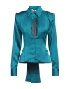 Nineminutes Woman Shirt Azure Size 2 Polyester, Elastane In Blue