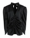 Nineminutes Woman Top Black Size 8 Polyester, Elastane In Black