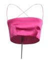 Nineminutes Woman Top Fuchsia Size 8 Polyester, Elastane In Pink