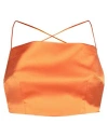 Nineminutes Woman Top Orange Size 8 Polyester, Elastane In Orange