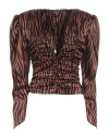 Nineminutes Woman Top Rust Size 8 Polyester, Elastane In Red