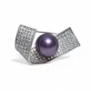 Ninemoo Men's Silver Violet Orbit Brooch In Silver