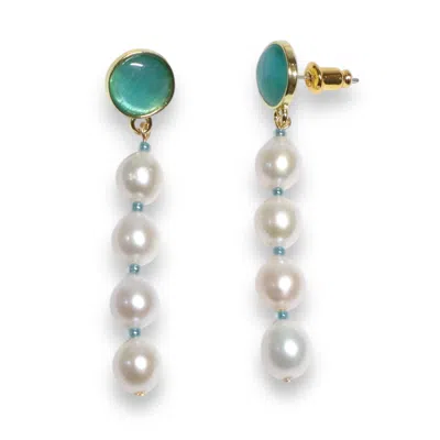 Ninemoo Women's Blue Mermaid Tears Earrings