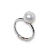 Ninemoo Women's Classic Pearl Silver Ring