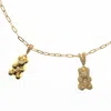 Ninemoo Women's Duo Golden Bear Necklaces In Gold