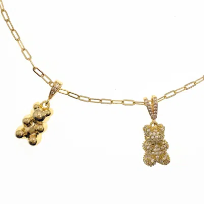 Ninemoo Women's Duo Golden Bear Necklaces