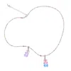 Ninemoo Women's Duotone Gummy Bear Beads Necklace