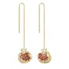 Ninemoo Women's Fruit Threader Earrings - Red In Red