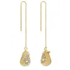 Ninemoo Women's Fruit Threader Earrings - White In White