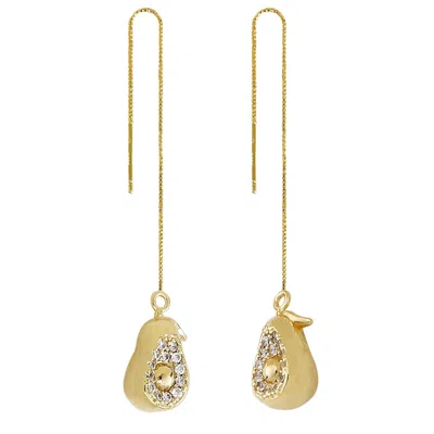 Ninemoo Women's Fruit Threader Earrings - White