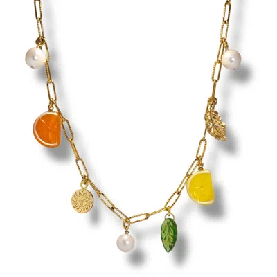 Ninemoo Women's Gold Citrus Garden Necklace