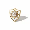 Ninemoo Women's Gold Guardian Pearl Brooch In Gold