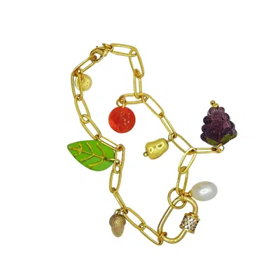 Ninemoo Women's Gold Nature's Love Charm Bracelet