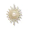 Ninemoo Women's Gold Solar Radiance Brooch-pendant In Gold