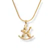 Ninemoo Women's Golden Balloon Dog Necklace