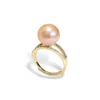 Ninemoo Women's Golden Glow Baroque Pearl Ring In Gold
