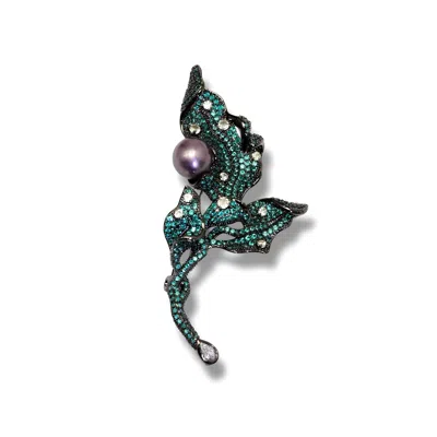 Ninemoo Women's Green Lierre Nocturne Brooch-pendant