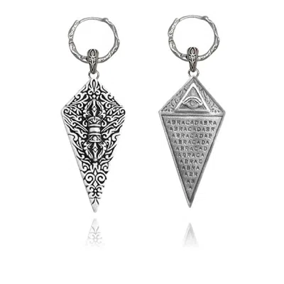 Ninemoo Women's Mystic Abracadabra Silver Earrings