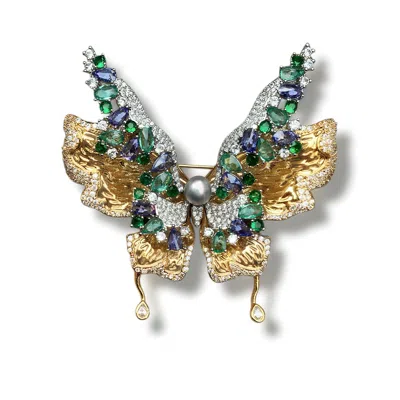 Ninemoo Women's Nocturne Papillon Brooch