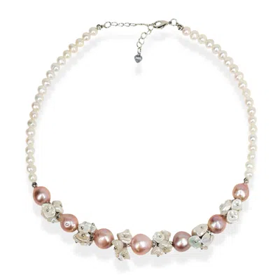 Ninemoo Women's Pink / Purple Empress Rose Pearl Necklace