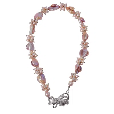 Ninemoo Women's Pink / Purple Étoile Fleur Pearl Necklace