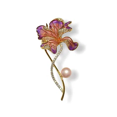 Ninemoo Women's Pink / Purple / Purple Twilight Violet Brooch