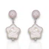 Ninemoo Women's Pink / Purple / Silver Starry Pearl Sterling Silver Earrings