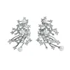 Ninemoo Women's Silver Celeste Radiance Pearl Earrings In Silver
